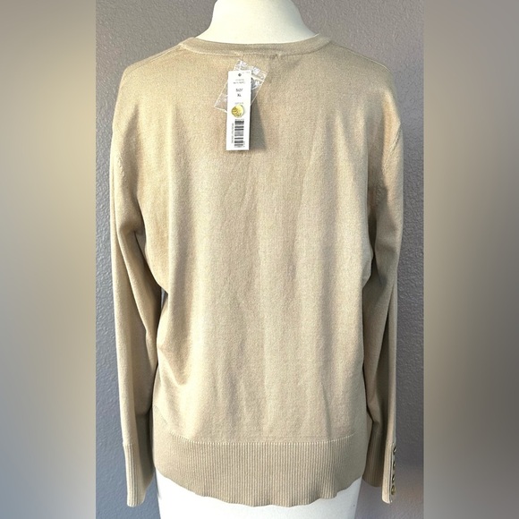 NEW, Investment Women's Beige Long Sleeve Sweater Size XL - Picture 2 of 7